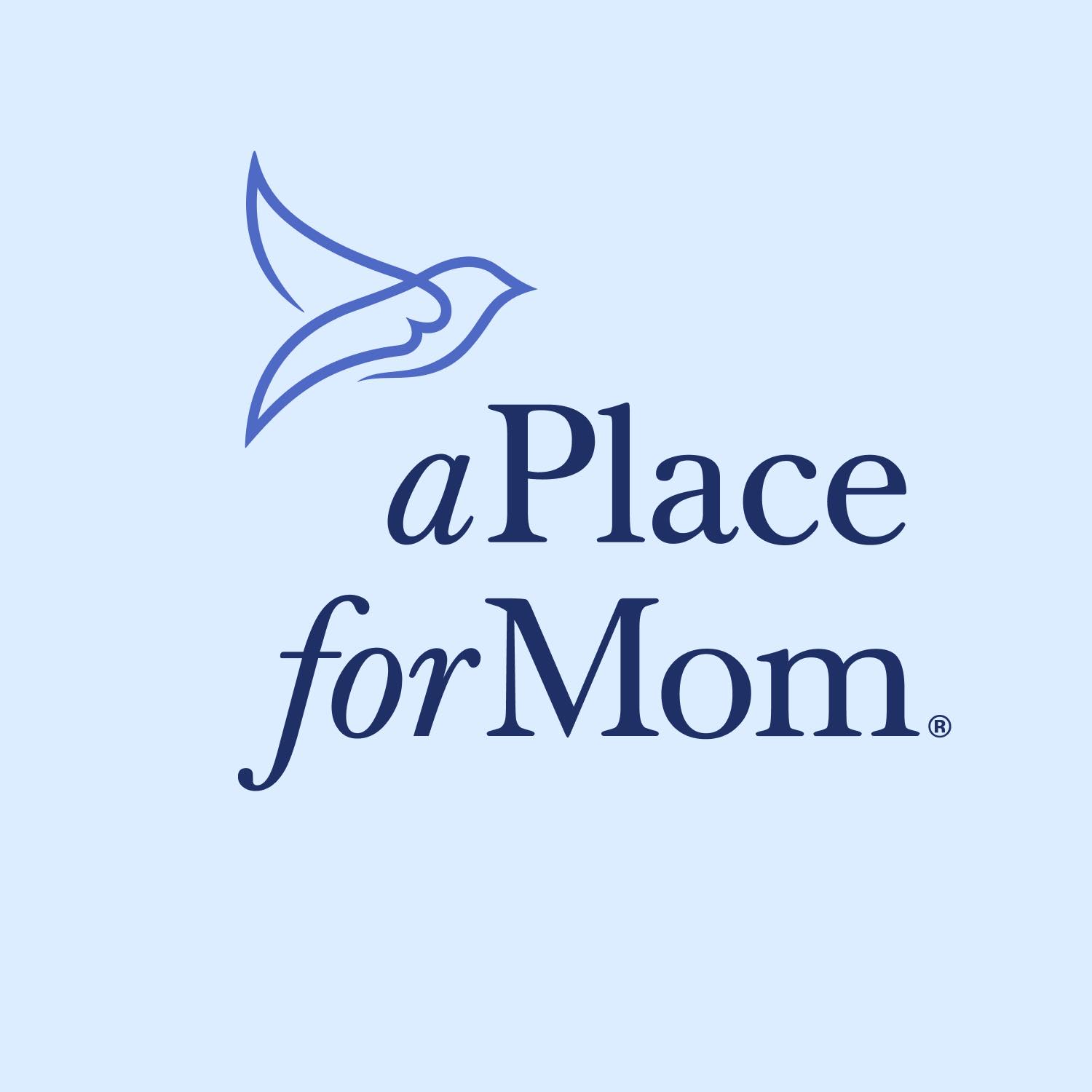 Logo of a bird on the left upperhand corner next to the words a Place for Mom